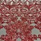 1 Yard Nude Red Damask Lace Fabric Iridescent Mesh Embroidery Bridal & Evening Wear 48–50" Wide